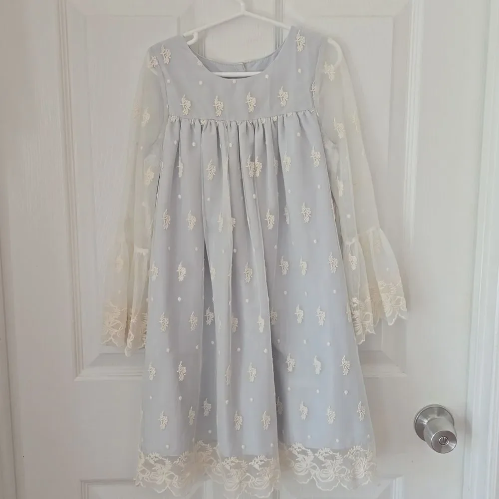 Laura Ashley of London Girls Lace Dress - Picture 2 of 11